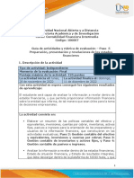 Guia de Actividades y Rúbrica de Evaluación Paso 5 - Preparación, Presentación y Revelaciones de Los Estados Financieros