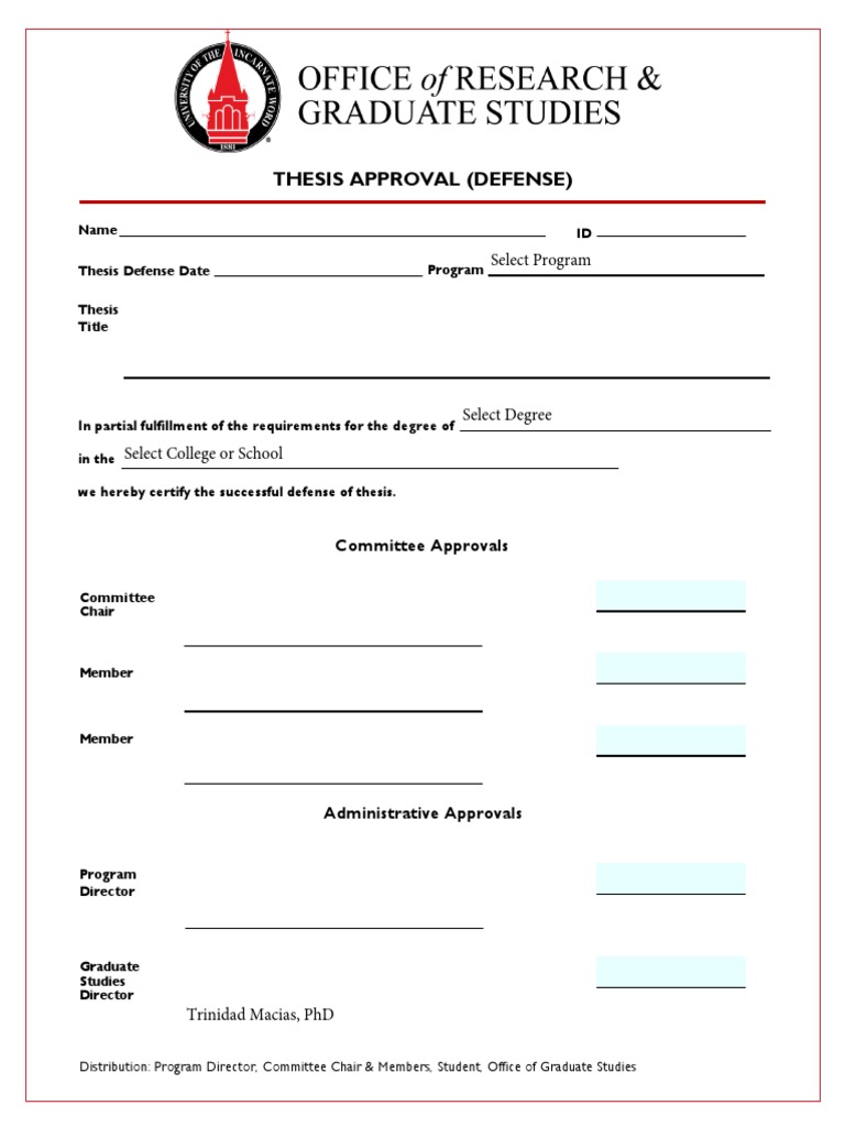 Thesis Approval Sheet Template | PDF