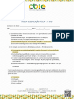 Prova de Educação Física - 3° Ano