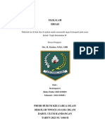 Makalah Iddah: Makalah Ini Di Buat Dan Di Ajukan Untuk Memenuhi Tugas Kelompok Pada Mata Kuliah "Fiqih Munakahat B"