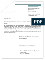 Carta de Presentación