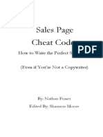 Sales Page Cheat Codes: How To Write The Perfect Sales Page (Even If You're Not A Copywriter)