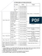 Jadwal Perlombaan Porjamtek 2023 Fixx