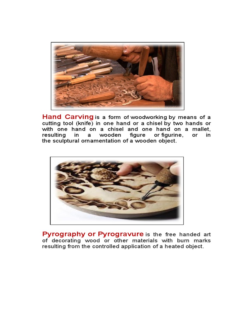 Hand Carving and Pyrography Techniques | PDF