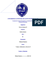 Universidad Autónoma de Santo Domingo (Uasd) : Facultad de Ciencias Económicas y Sociales (FCES) Escuela de Economía