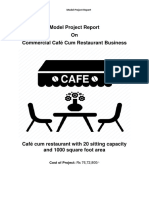 Model Project Report On Commercial Café Cum Restaurant Business