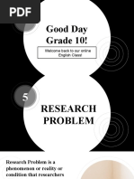 RESEARCH REPORT GRADE 10 Chapter 1