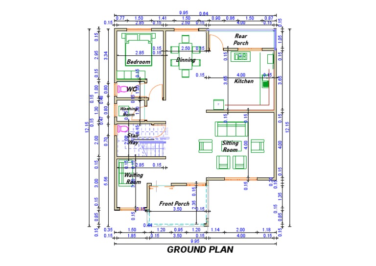 Ground Floor Plan with Dimensions | PDF | Urban Planning | Heritage ...