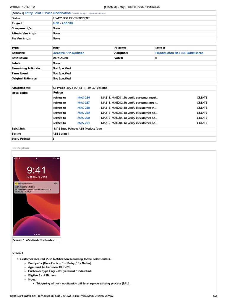 MBB Push Notification Development Plan | PDF | Computing | Software