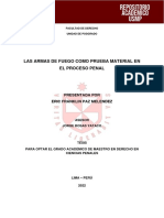 Paz (2022). Las armas de fuego como prueba material en el proceso penal (Ts) (Pe)