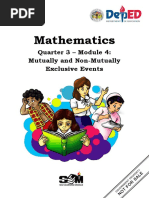 Mathematics: Quarter 3 - Module 4: Mutually and Non-Mutually Exclusive Events