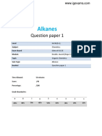 Alkanes: Question Paper 1