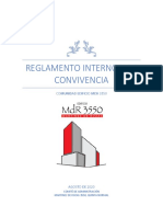 Reglamento Interno Y de Convivencia: Comunidad Edificio MDR 3550