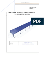 Structural Design Calculation Sheet For Aluminum Pergola