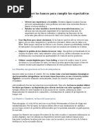 Qué Deben Hacer Los Bancos para Cumplir Las Expectativas de ...