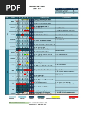 Academic Calendar 2023 2024 | PDF | Academic Term