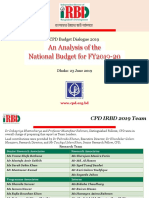 Presentation On CPD Budget Dialogue FY 2019 20