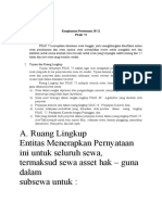 A. Ruang Lingkup Entitas Menerapkan Pernyataan Ini Untuk Seluruh Sewa, Termaksud Sewa Asset Hak - Guna Dalam Subsewa Untuk