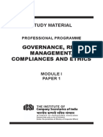 Governance, Risk Management, Compliances and Ethics: Study Material