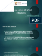 Critical Issues in Urban Education: Submitted T0: Dr. Sameena Mir Submitted By: Prathamesh Mandale (2022-B-16052004A)