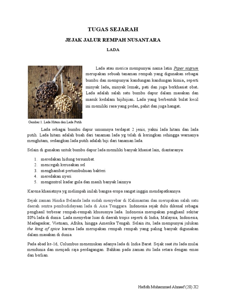 Sejarah Rempah Lada | PDF