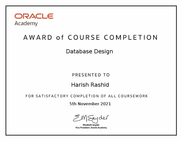Hackerrank Java Certificate Oracle