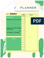 Green and Yellow My Daily Schedule Planner