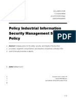 Policy Industrial Information Security Management System Policy