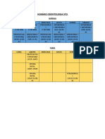 Horario Odontologia 5to