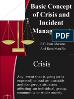 Basic Concept of Crisis and Incident Management: By: Irene Mariano and Rene Maraño