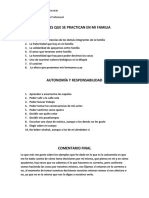 Valores Practicados en Casa y Autonomía