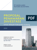 Proposal Penawaran Investasi: Untuk Wilayah Kabupaten Subang