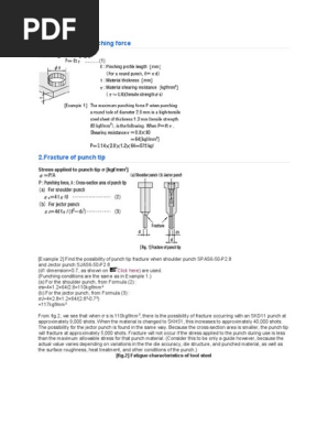 Hole punch calculation