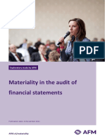 Materiality in The Audit of Financial Statements: Exploratory Study by AFM