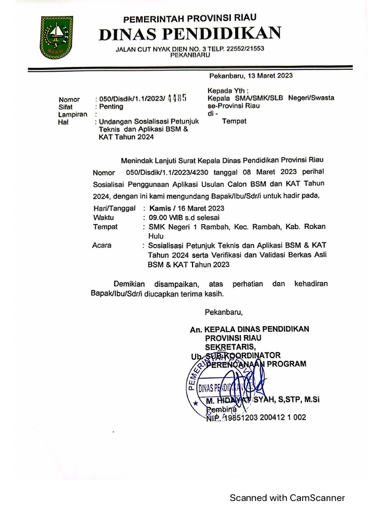 Undangan Sosialisasi | PDF