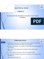 Object Practical No.05: To Demonstrate The Mechanism & Function of Perforation Techniques