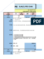 关丹培才华文学校 SJK (C) PEI CHAI: 每日教学计划 Rancangan Pengajaran Harian