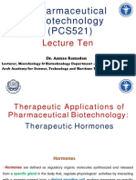 10 - Pharmaceutical Biotechnology (PCS521) - Lecture Ten.