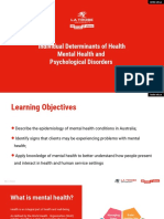 Individual Determinants of Health Mental Health and Psychological Disorders