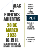 Jornadas DE Puertas Abiertas