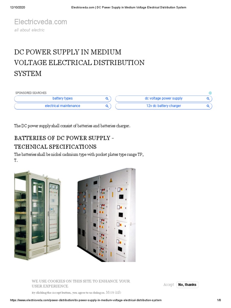 DC Power Supply in MV Distribution Systems | PDF | Battery Charger ...