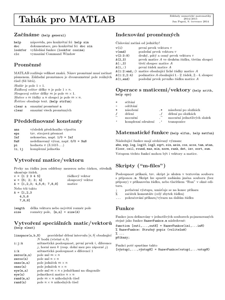 Tahak Matlab | PDF