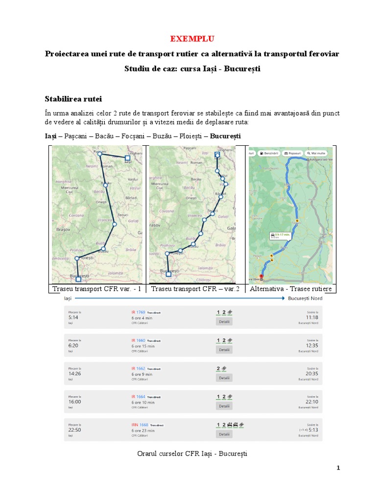 Proiectarea Unor Rute de Transport Rutier | PDF