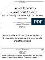 Flashcards - CP1 Finding The Molar Volume of A Gas - Edexcel IAL Chemistry A-Level