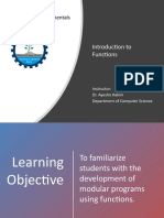 Introduction To Functions: CS-303 Programming Fundamentals