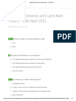 Regional Economics and Land Rent Theory - 13th April 2021: Von Thünen's Model Is A Partial Equilibrium Model 1