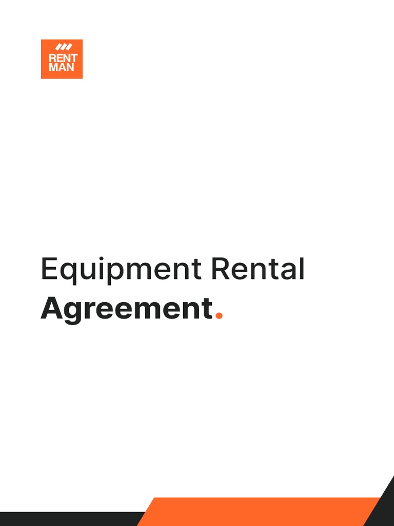 Equipment Rental Contract Template | PDF | Lease | Renting
