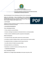 Processo seletivo para professor substituto em História