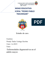 Unidad Educativa Municipal "Pedro Pablo Traversari": Enfermedades Degenerativas en El Adulto Mayor