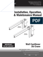 Installation, Operation, & Maintenance Manual: Wall Cantilever Jib Crane